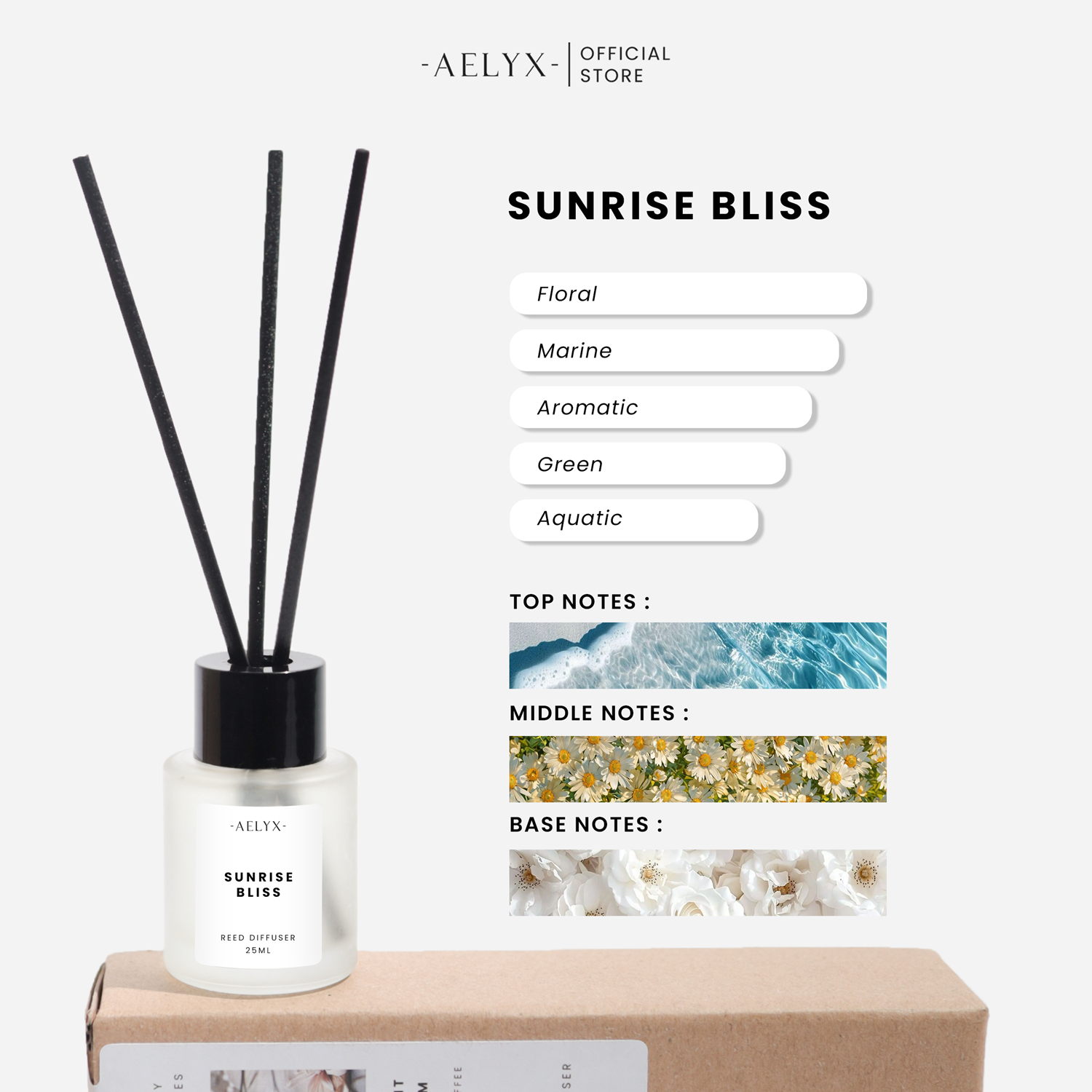 Aelyx Bundle Diffuser Sunrise Bliss 125ml