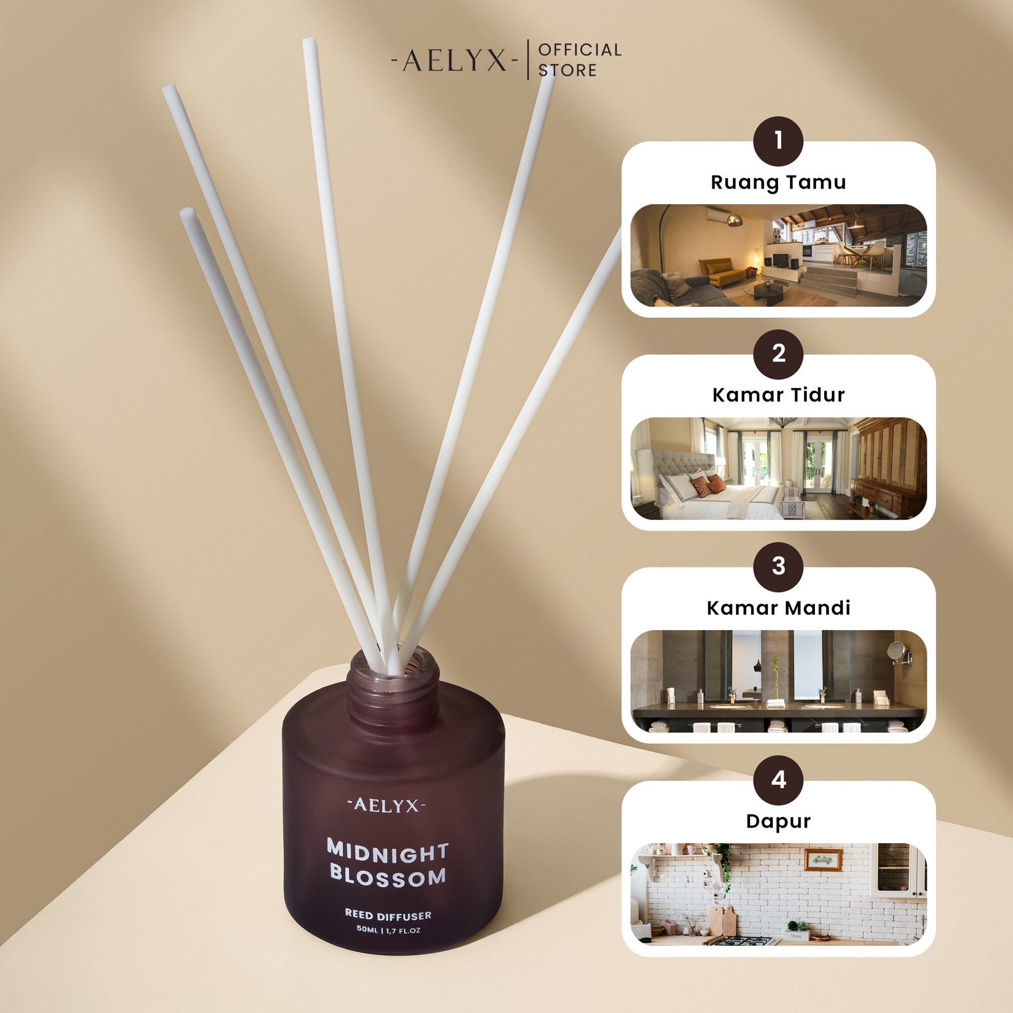 Aelyx Bundle Diffuser Midnight Blossom 150ml