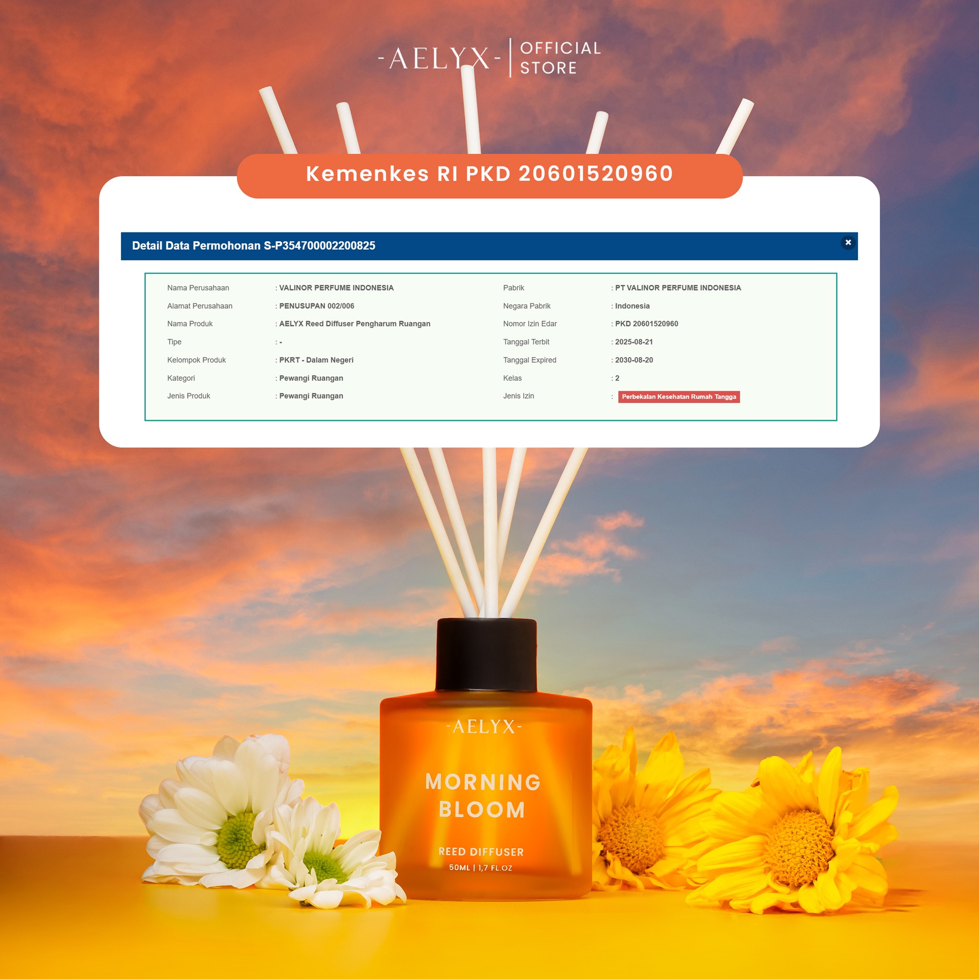 Aelyx Diffuser Morning Bloom 50ml
