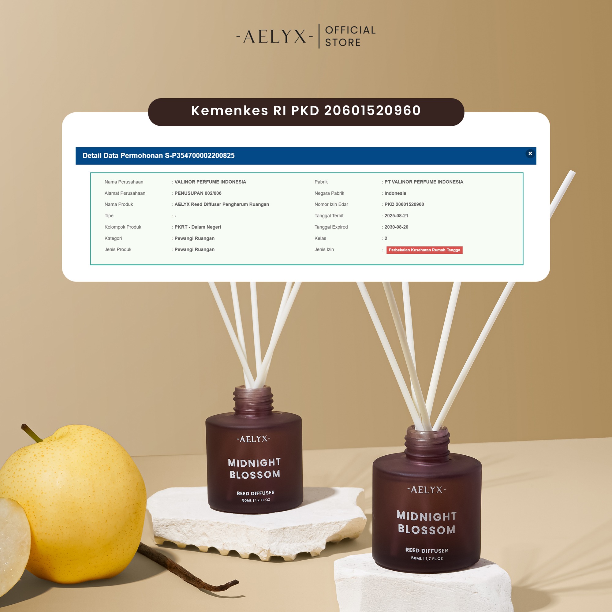 Aelyx Bundle Diffuser Midnight Blossom 150ml