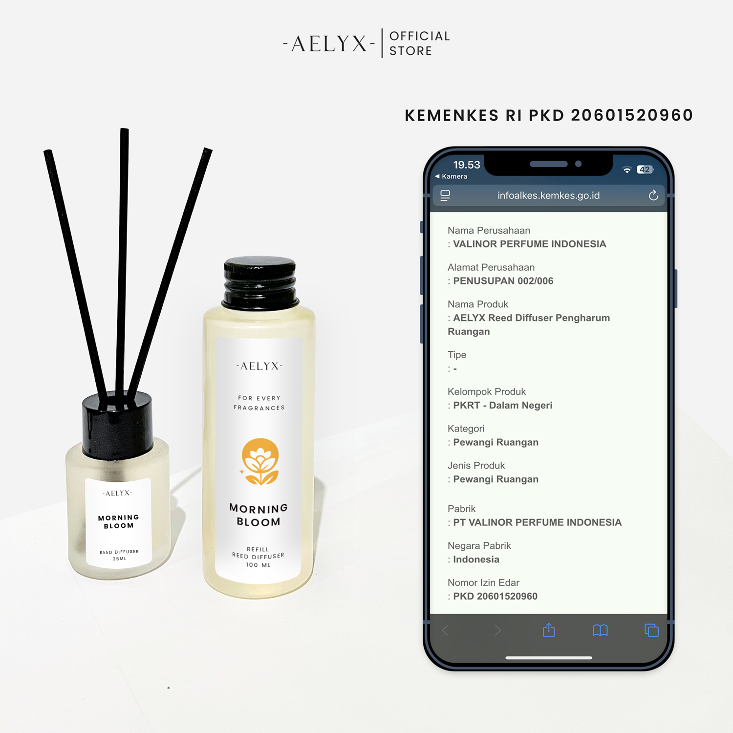 Aelyx Bundle Diffuser Morning Bloom 125ml