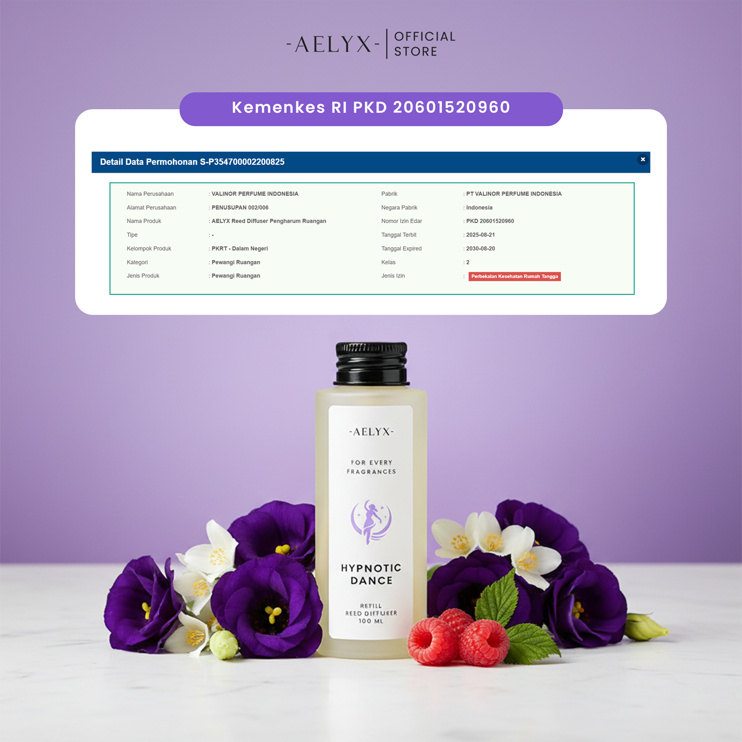 Aelyx Refill Reed Diffuser Hypnotic Dance 100ml