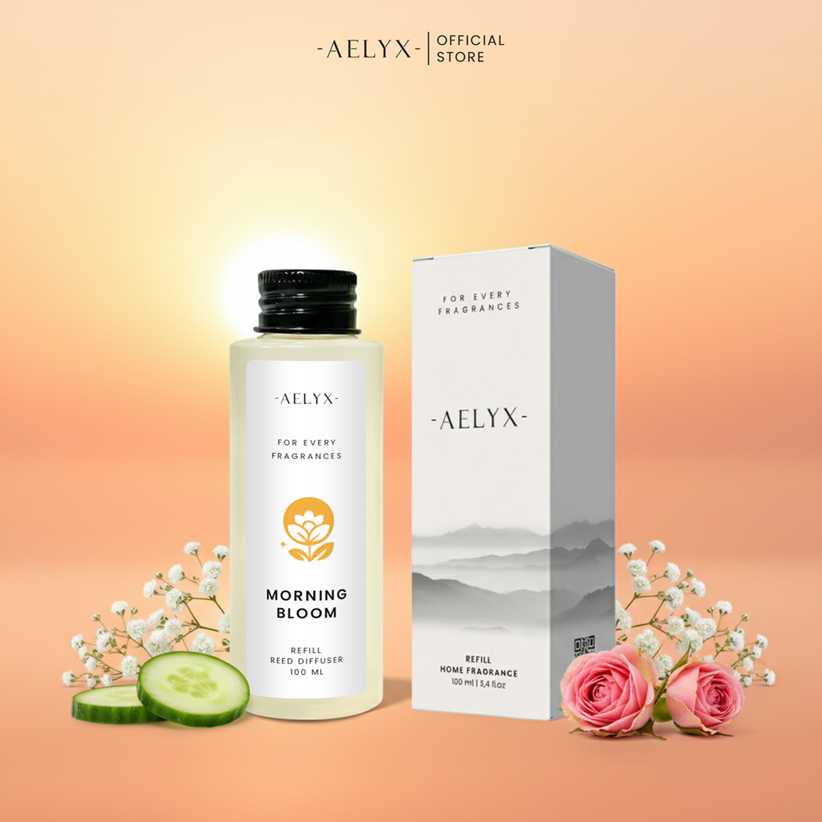 Aelyx Refill Reed Diffuser Morning Bloom 100ml