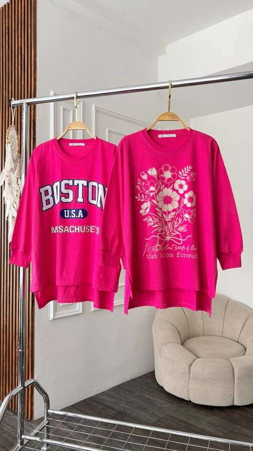 Image of Tshirt LS Fuschia