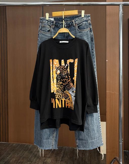 Tshirt LS Black Chill (Banyak Motif)