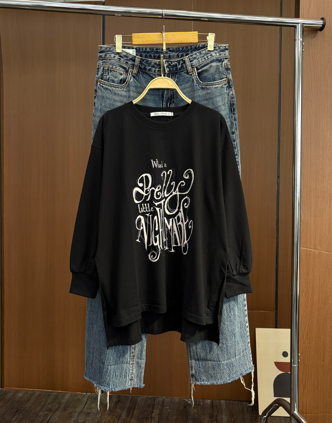 Tshirt LS Black Chill (Banyak Motif)