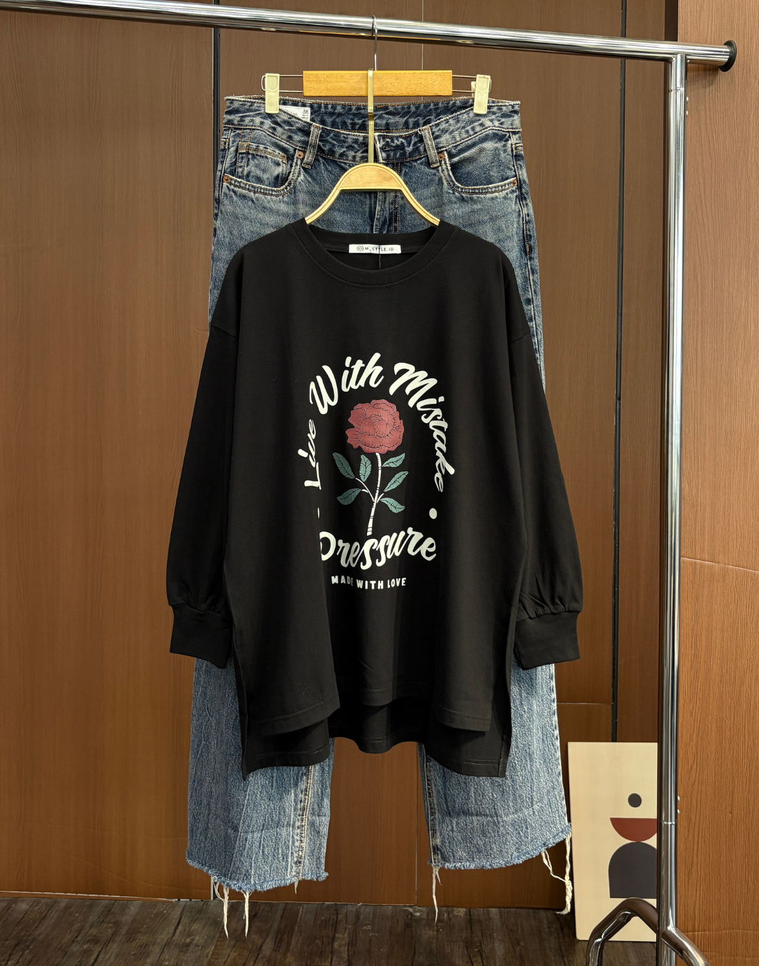 Tshirt LS Black Chill (Banyak Motif)
