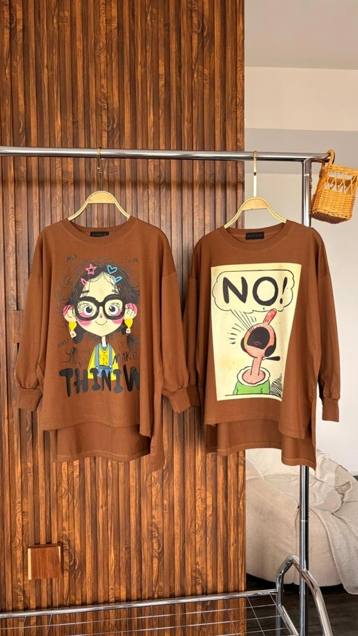 Image of Tshirt LS Brown Woman