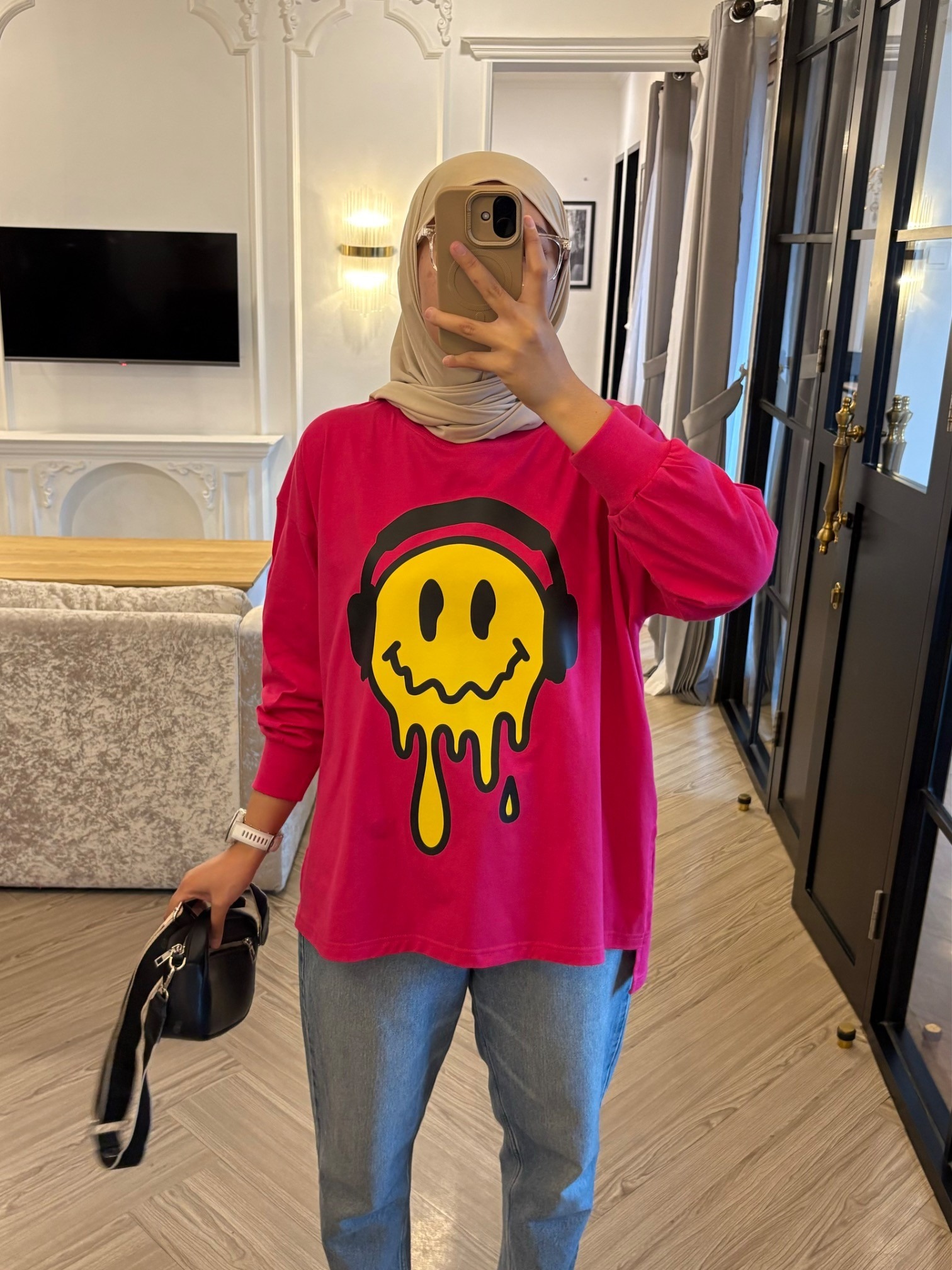 Tshirt LS Fuschia (Nyaman&Best Seller)