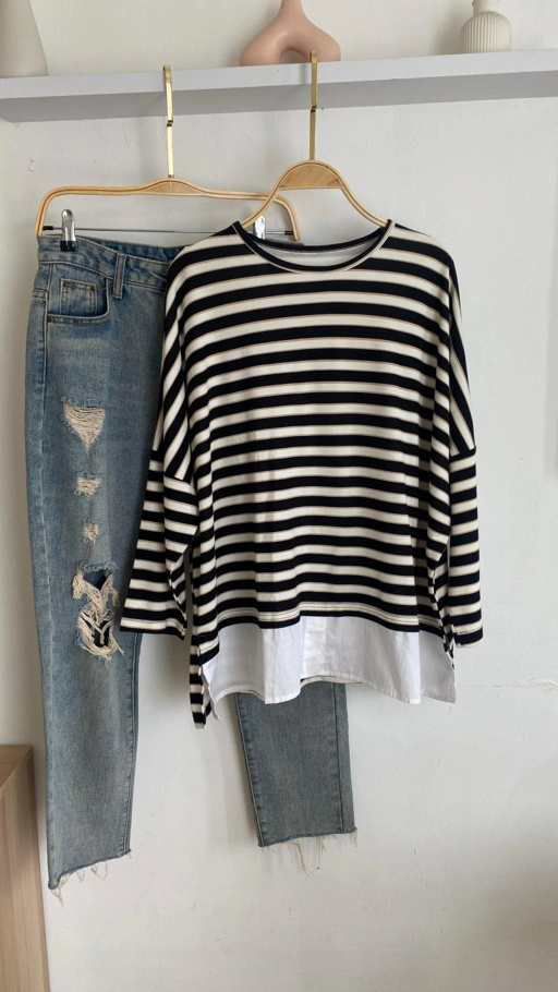 Image of Tshirt Lea Mix Stripe