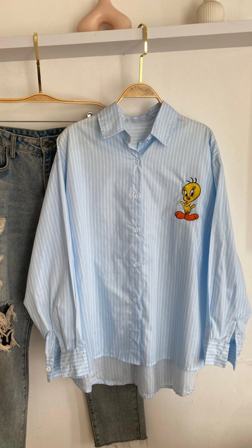 Image of Shirt Tweety Stripe Blue