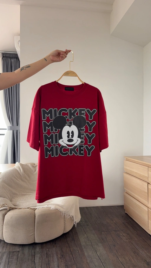Image of Tshirt OV Mickey Head Maroon