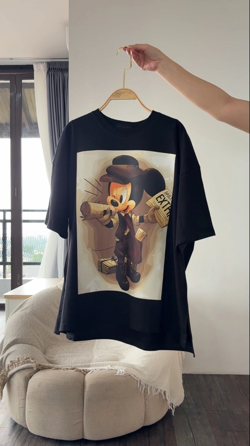 Image of Tshirt OV Mickey Paperboy Black