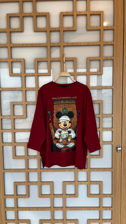Image of Tshirt Mickey Mummy Maroon (TB)