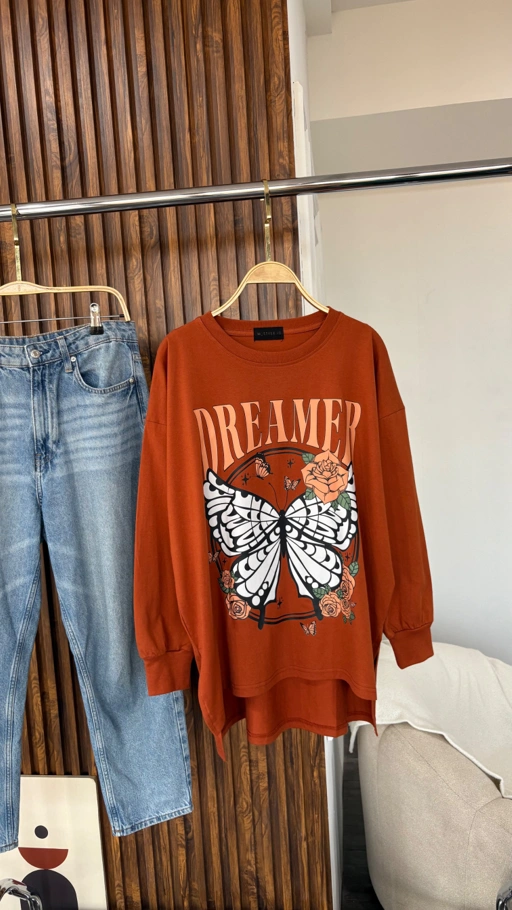 Image of Tshirt LS Dreamer Terracotta