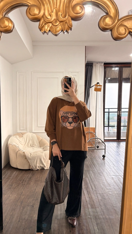 Image of Tshirt LS Brown Mix