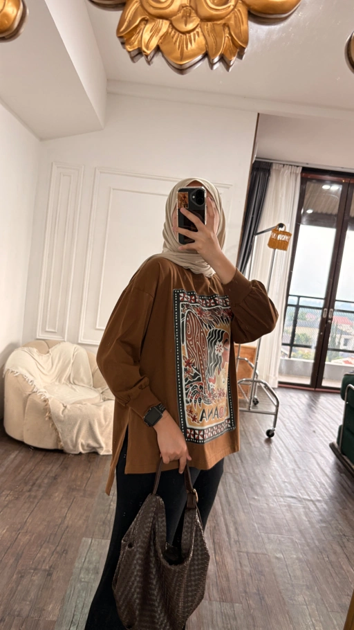 Tshirt LS Brown