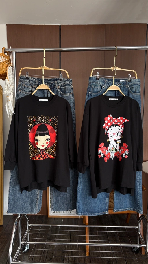 Tshirt LS Black New