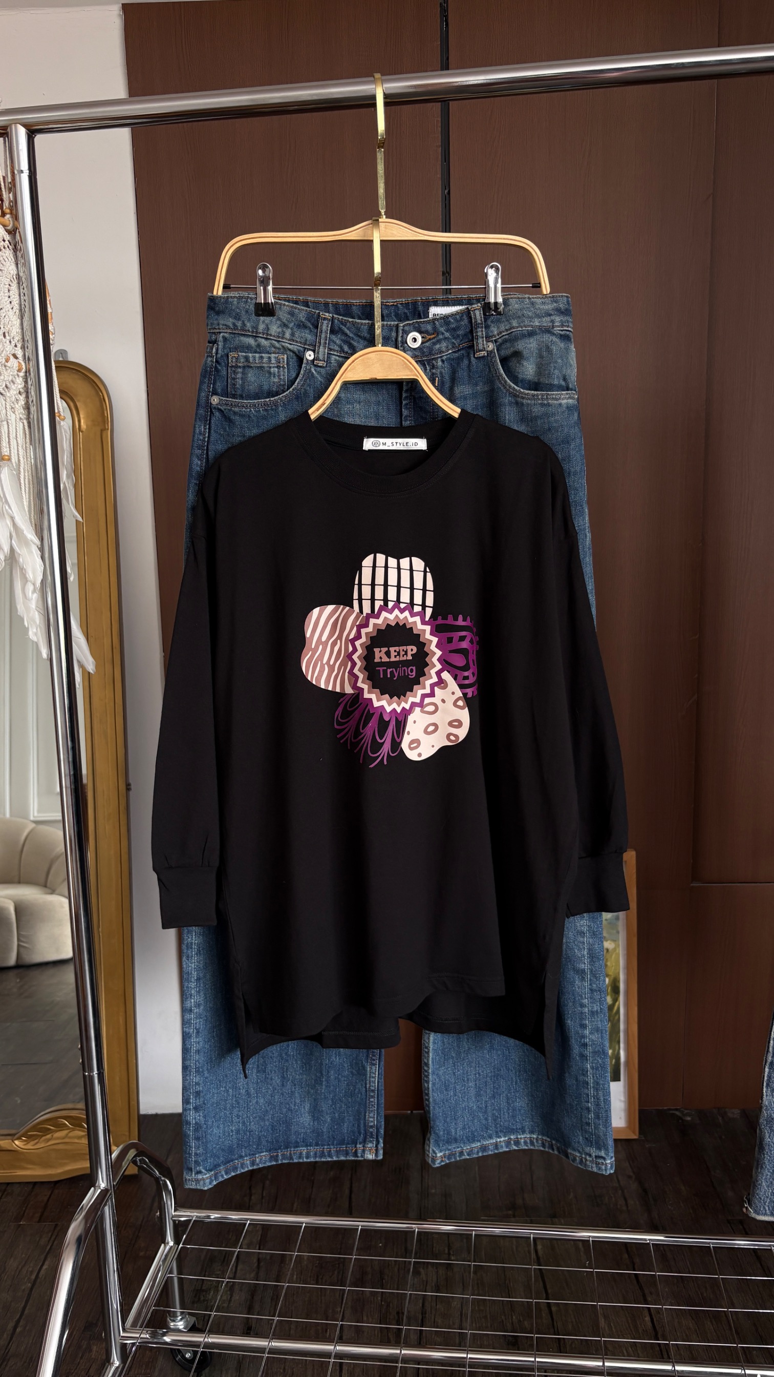 Tshirt LS Black New