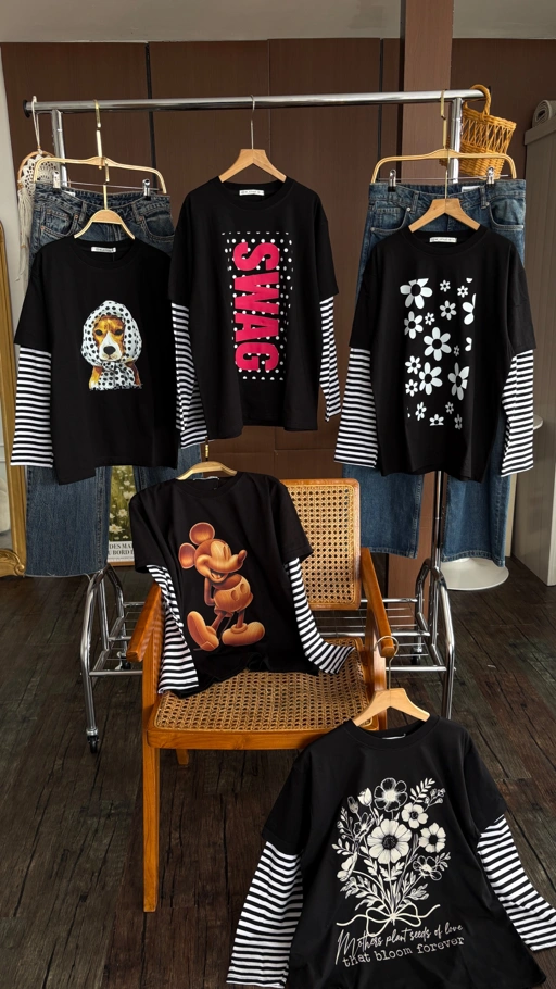 Image of Tshirt Striped Black