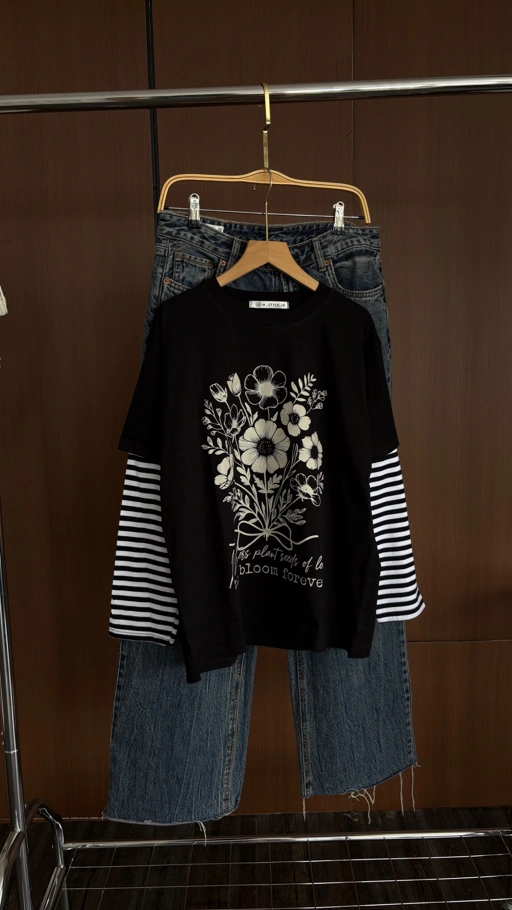 Image of Tshirt Striped Black