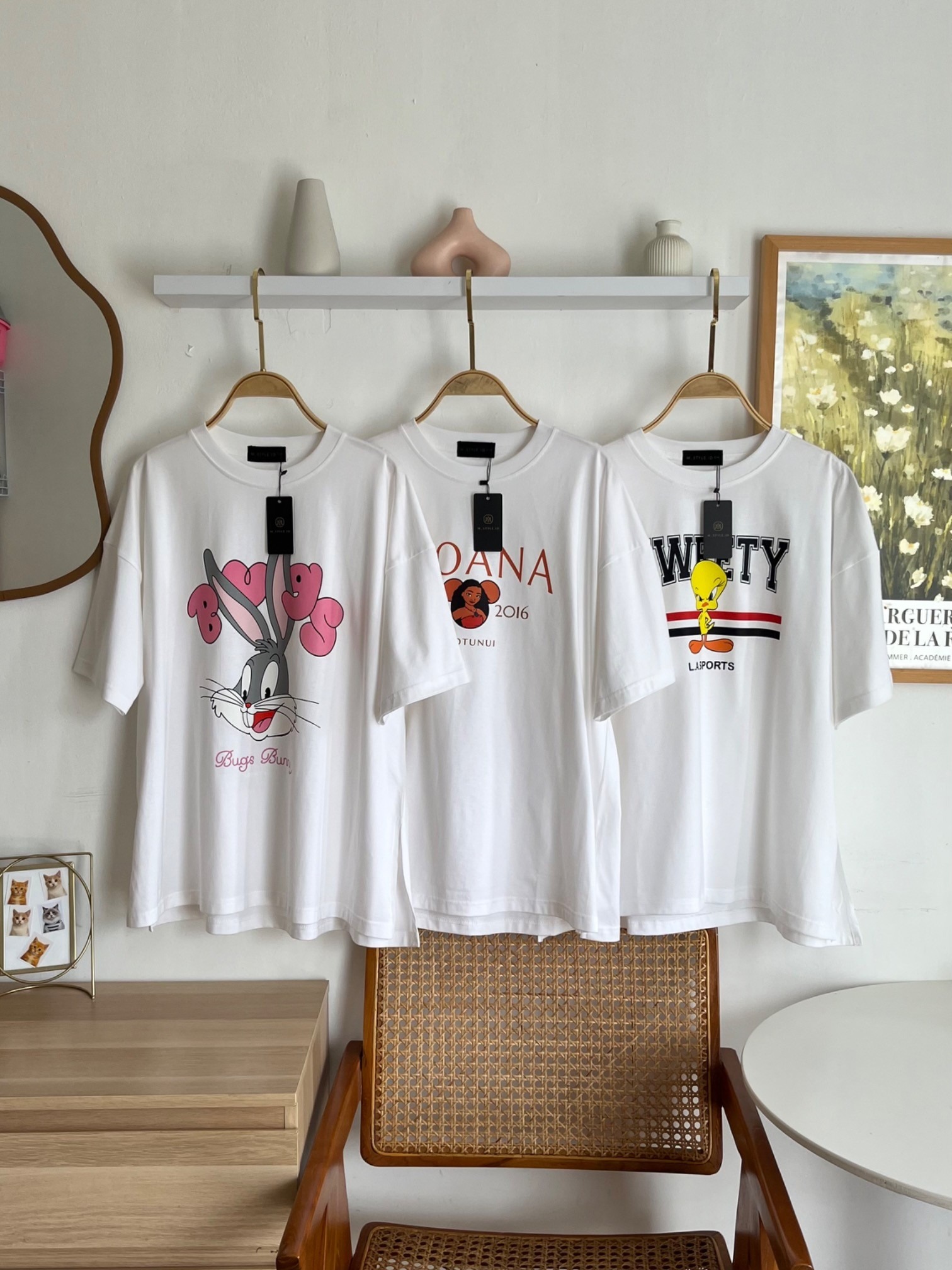 Tshirt OV White (Banyak Motif Lucu)