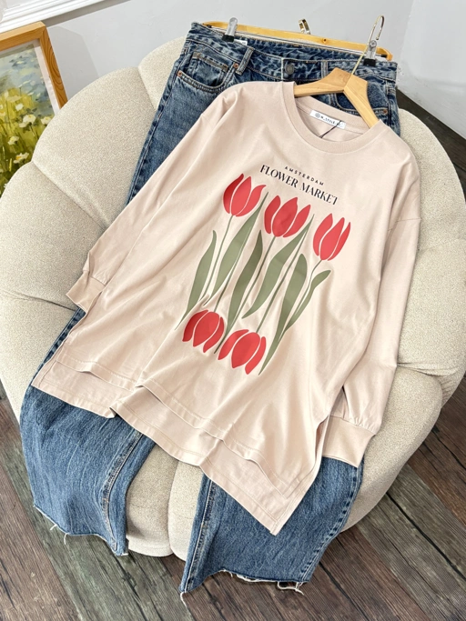 Image of Tshirt LS Latte F