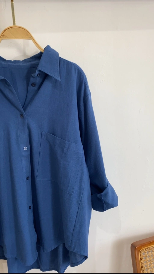 Image of Shirt linen Blue denim