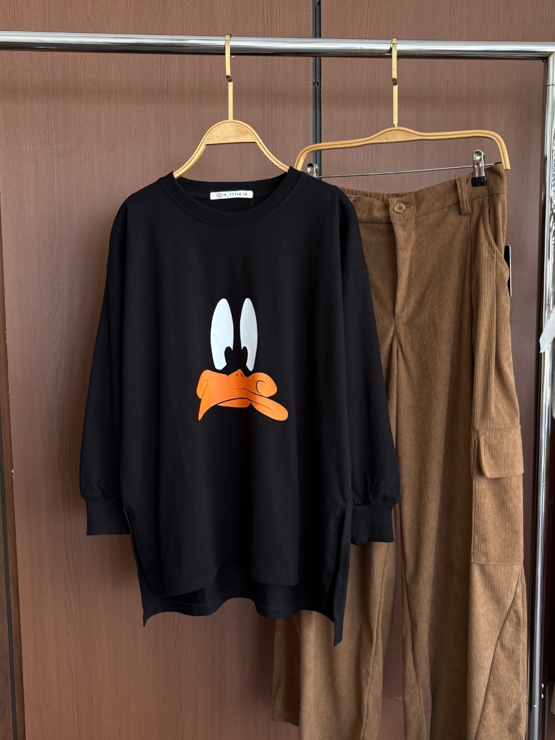 Tshirt LS Black (Motif Pilihan)