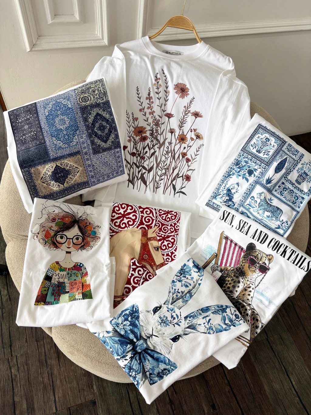 Tshirt LS White (Klik Untuk Motif Lain)