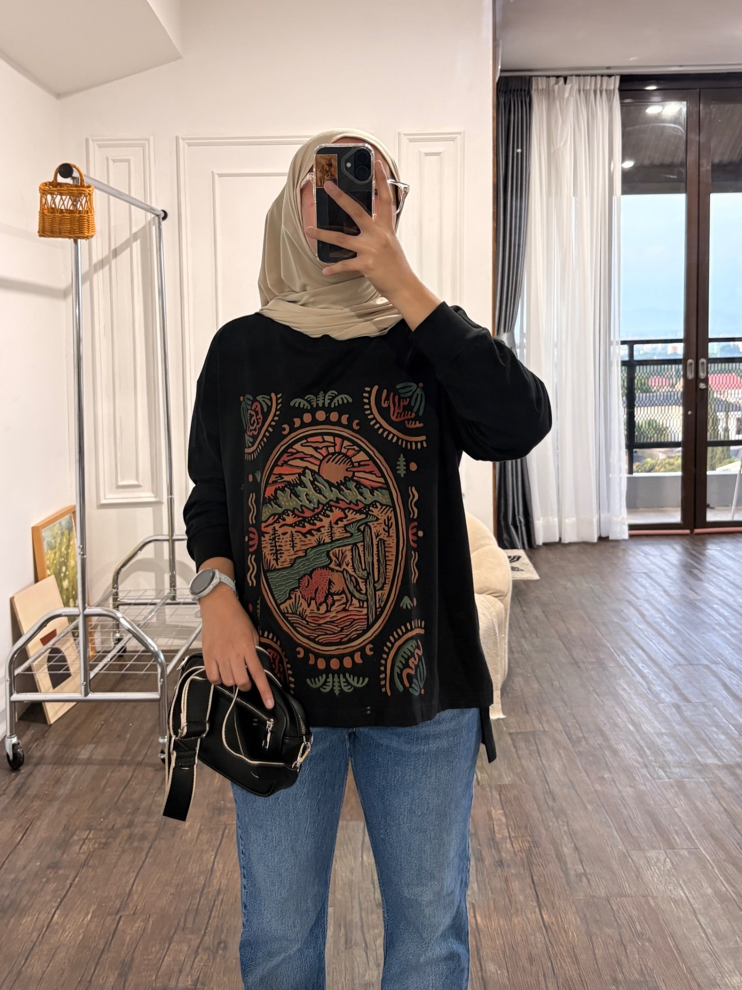Tshirt LS Black