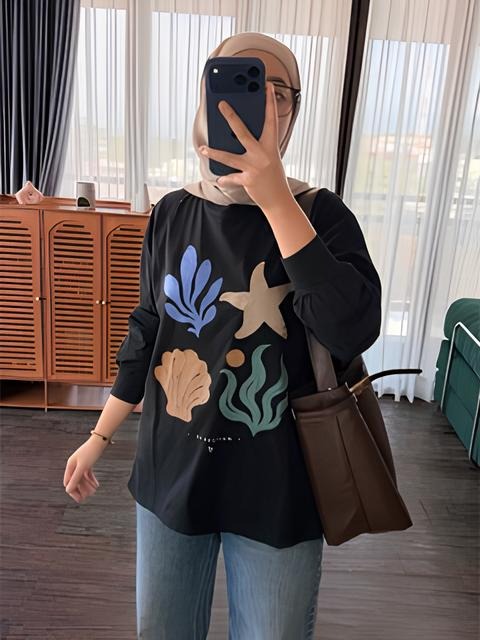 Tshirt LS Black