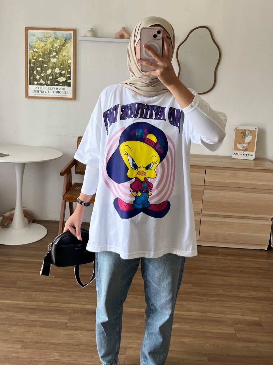 Tshirt OV White (Banyak Motif Lucu)