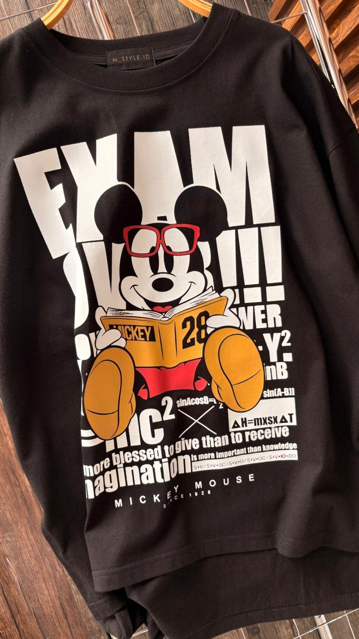 Tshirt LS Black Mickey