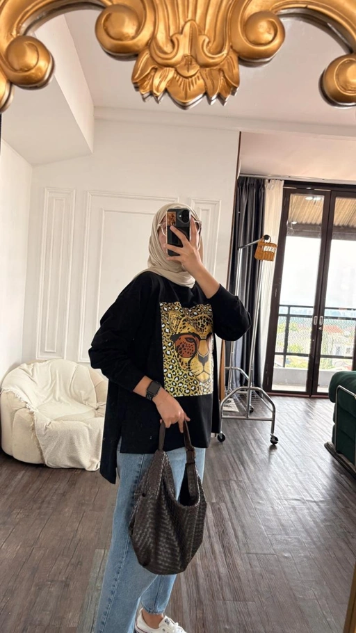 Image of Tshirt LS Leopard Glasses