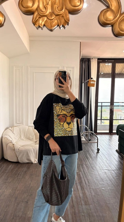 Image of Tshirt LS Leopard Glasses