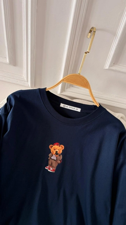Image of Tshirt LS Navy Teddy