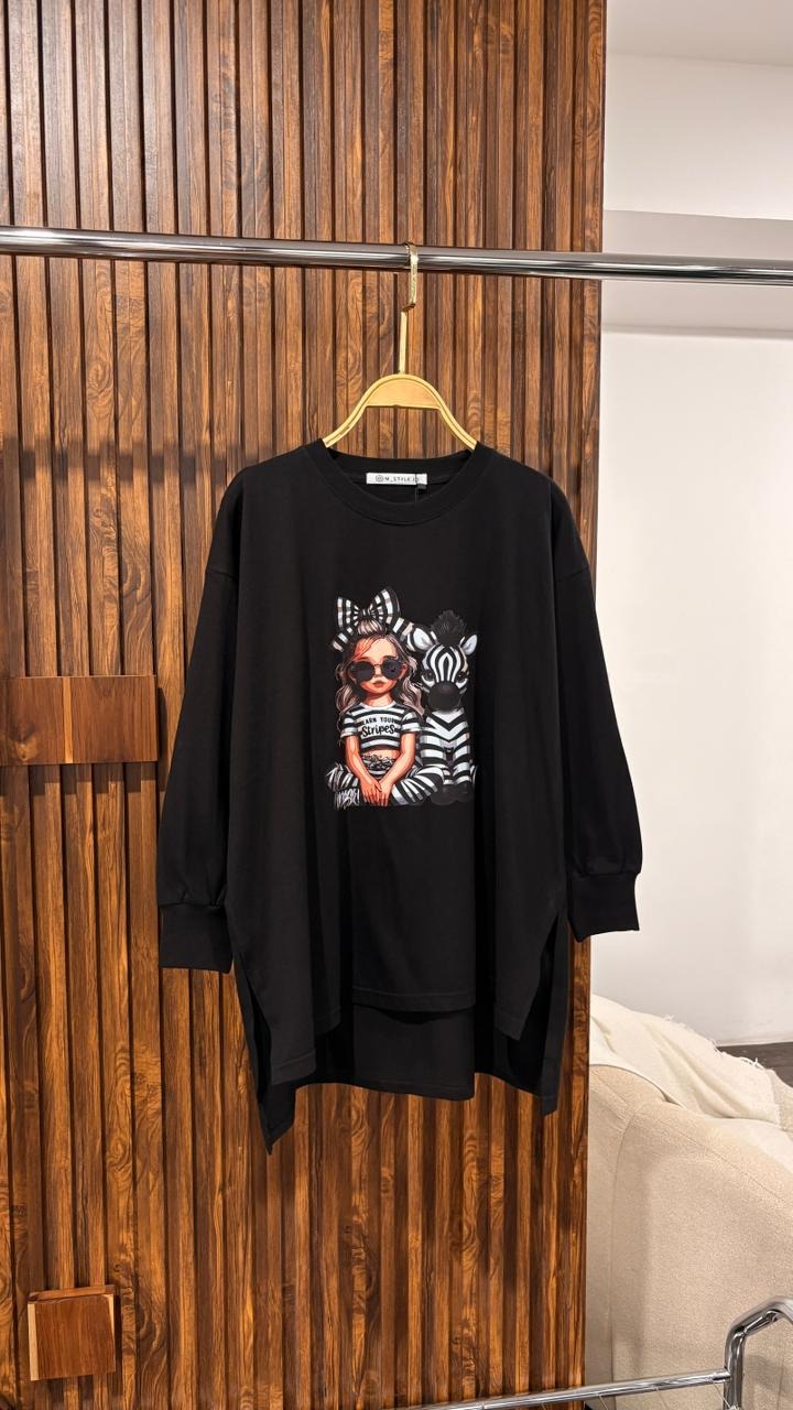 Tshirt LS Black Lady