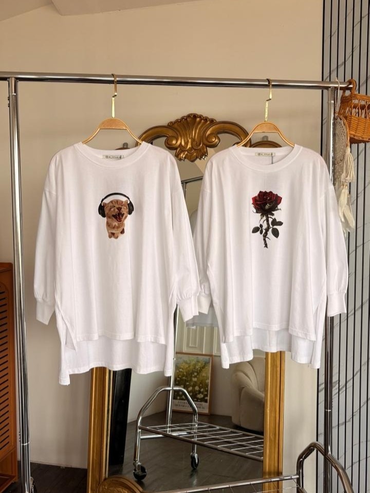 Tshirt LS White (Klik Untuk Motif Lain)