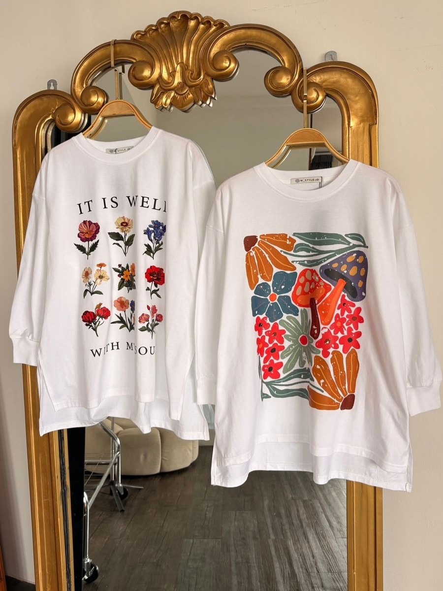 Tshirt LS White (Klik Untuk Motif Lain)
