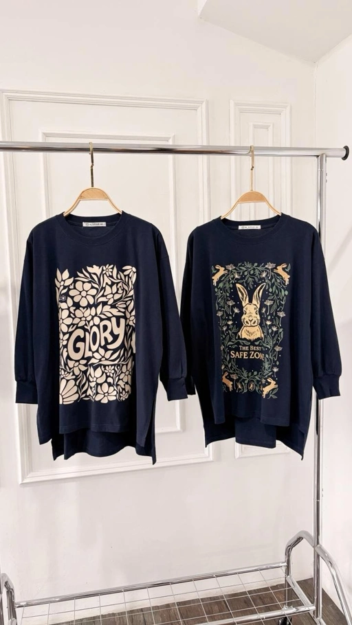Image of Tshirt LS Navy Best