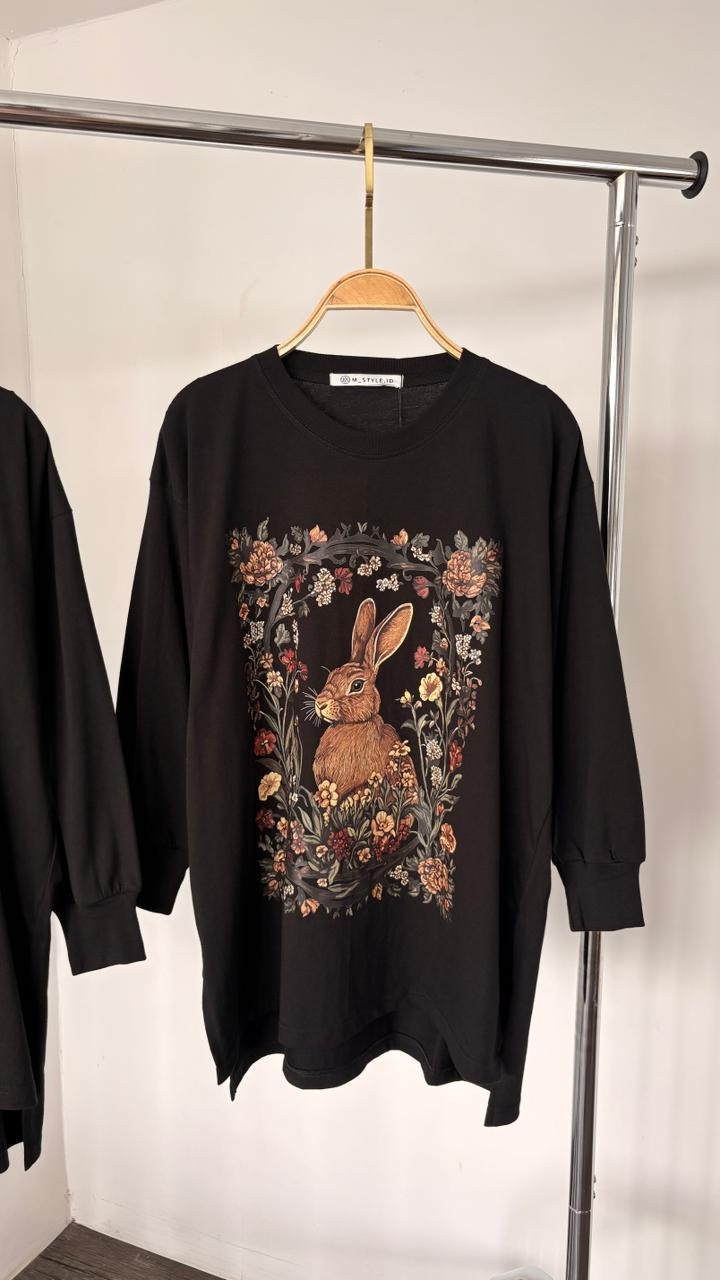 Tshirt LS Black Nature