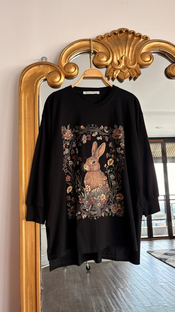 Tshirt LS Black Nature
