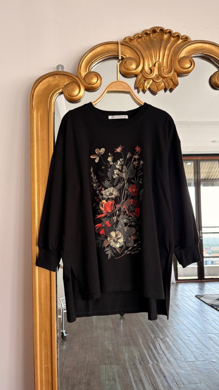 Tshirt LS Black Nature