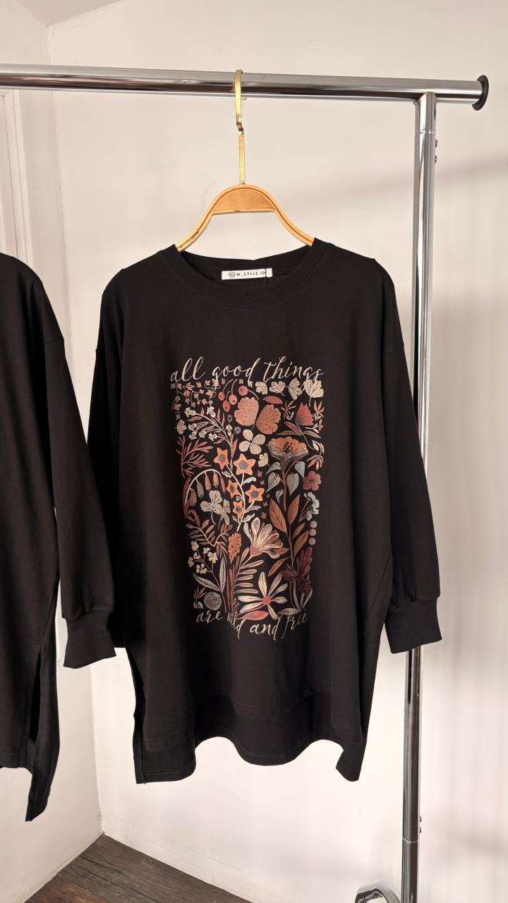 Tshirt LS Black Wild