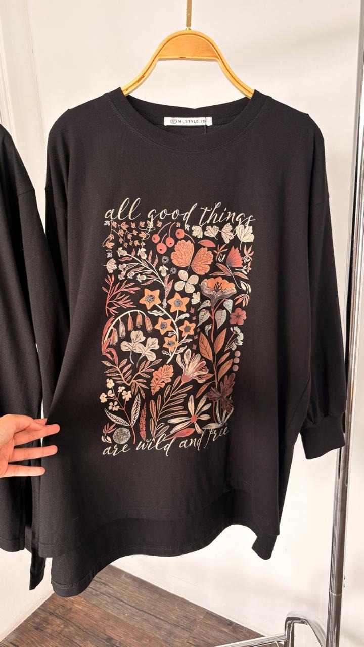 Tshirt LS Black Wild