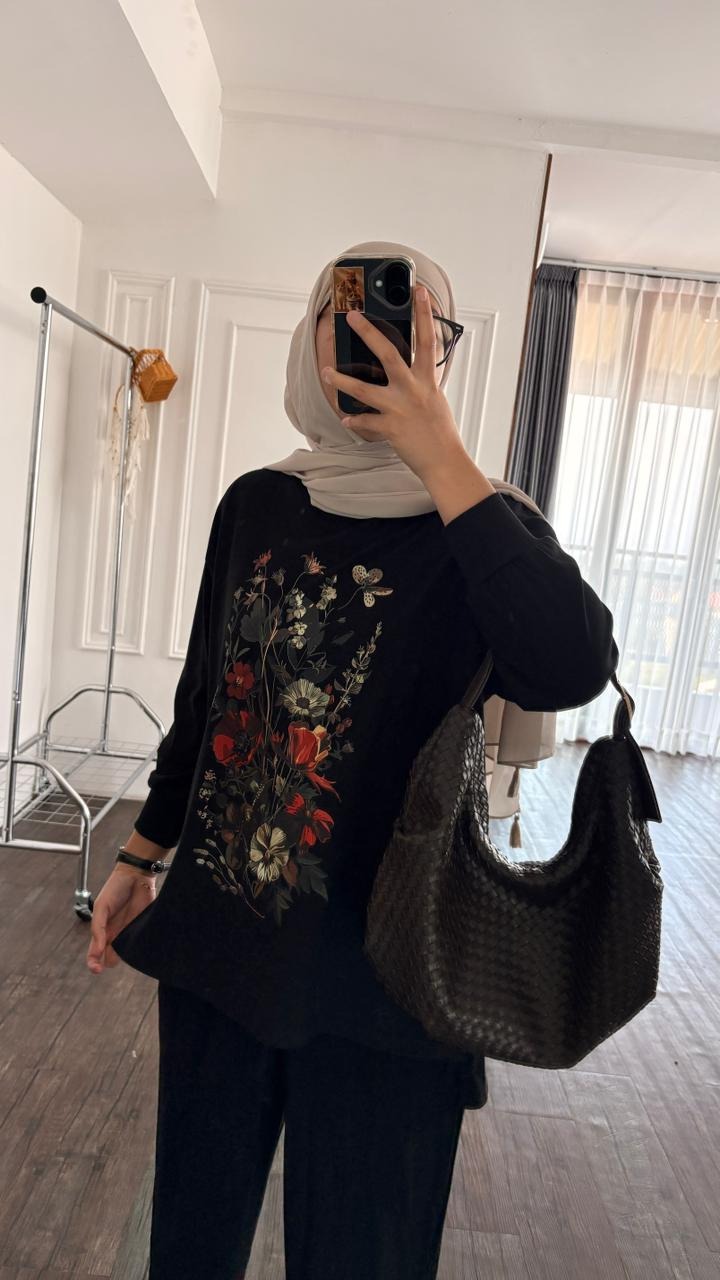 Tshirt LS Black Nature