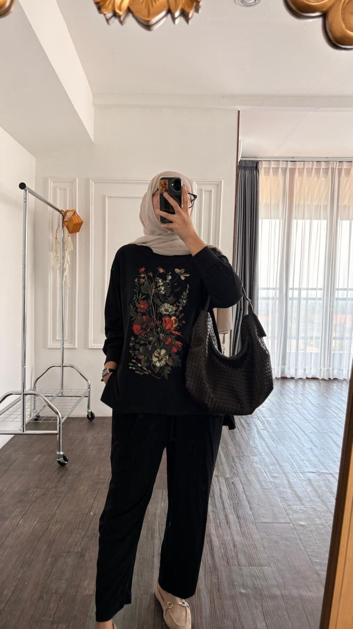Tshirt LS Black Nature