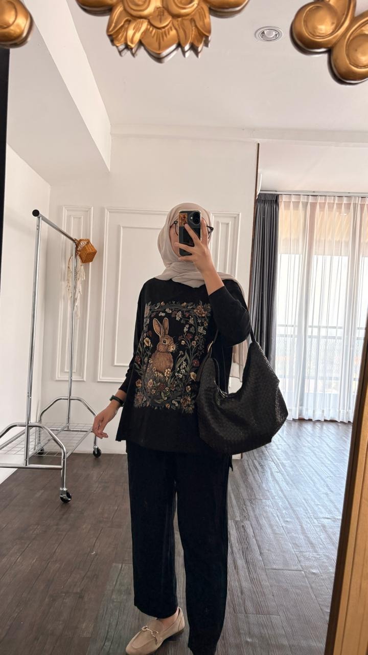 Tshirt LS Black Nature