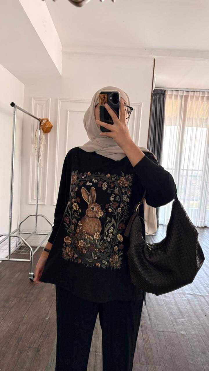Tshirt LS Black Nature